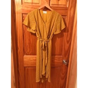 Flowy Faux Wrap Dress